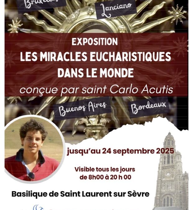 Exposition Miracles Eucharistiques – 25 septembre 2025