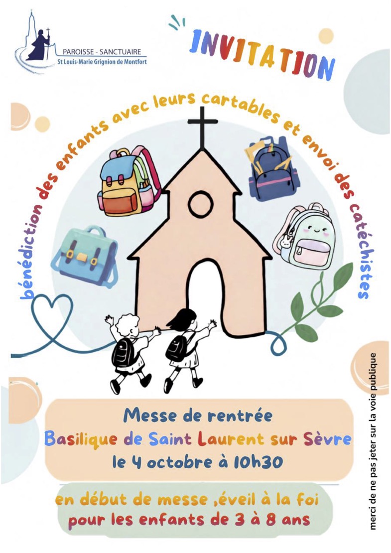 Messe de rentrée - 4 octobre 2026 Messe de rentrée - 4 octobre 2026